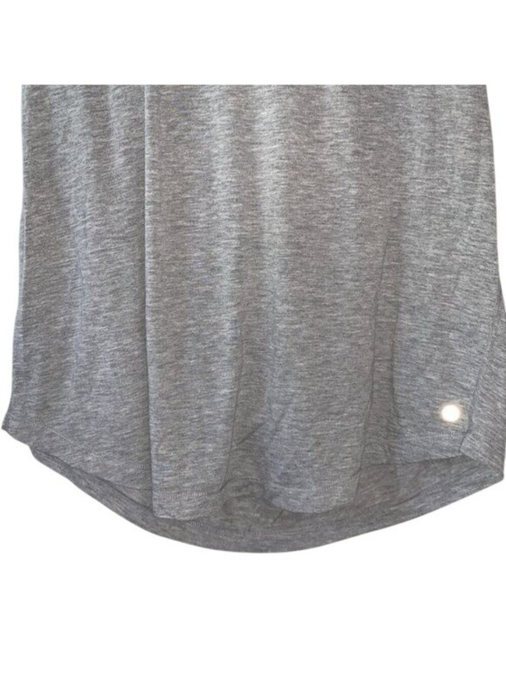 Gray Mesh Back Heathered Tank Top Lightweight Breathable Yoga Activewear Womens - Picture 4 of 9